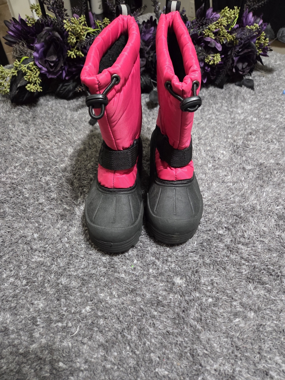 Kids Insulated Waterproof Snow Boots - Hot Pink